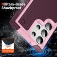 thumbnail image 3 of Designed for Samsung Galaxy S23 Ultra Case 2 in 1 Gift Militay Grade Drop Protective Rugged Heavy Duty Cover Shockproof Case for Galaxy S23 Ultra Phone Case for women men boy girl (Pink+Rose Red), 3 of 17