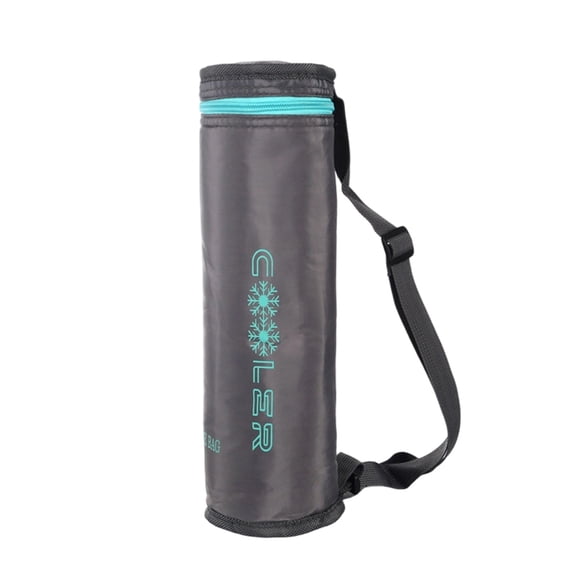 Insulated Water Bottle Sleeve with Secure Zipper Pocket and Strap Lightweight Thermal Carrier for Camping Travel Hiking
