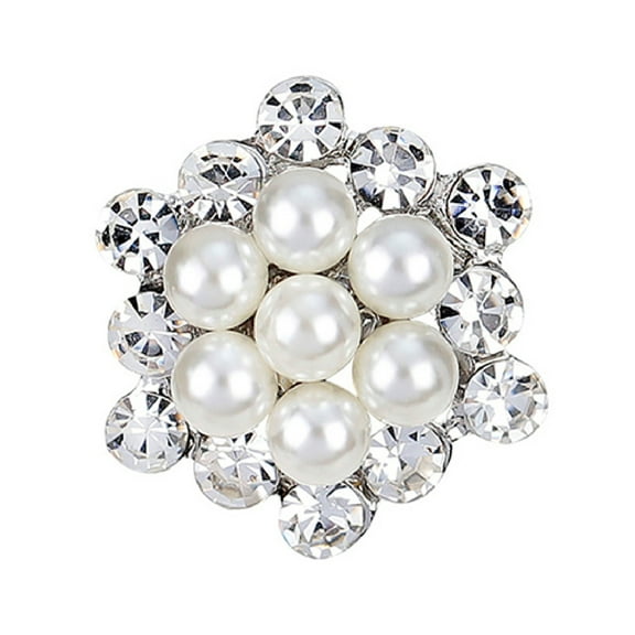 Xinyolin Brooch Pin Alloy Crystal Flower, Wedding Jewelry Accessory