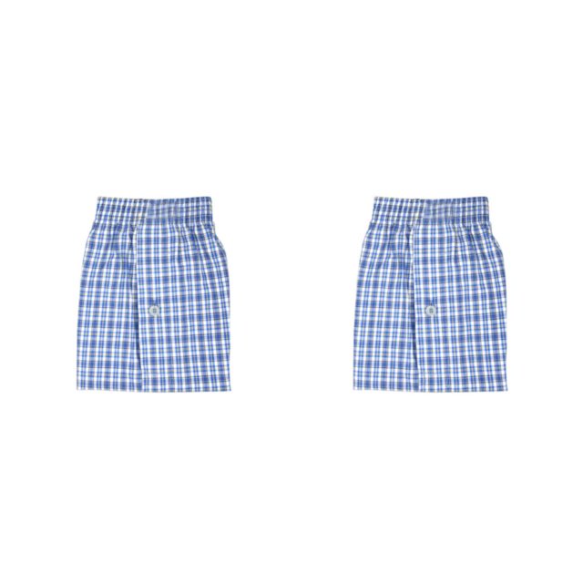 Sonducket Ropa interior para hombre, bóxer tejido, pantalones cortos para hombre, mano de obra fina, ropa de hogar suave, ropa de dormir, azul medio XXL 2piezas