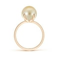 thumbnail image 2 of Angara Classic Solitaire Golden South Sea Cultured Pearl Ring in 14K Rose Gold for Women | June Birthstone Jewelry for Her, 2 of 5
