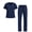 Navy, variant on Scrub Sets for Men & Women – Unisex Scrub Tops & Scrub Pants, Medical V-Neck Nursing Uniform with 6 Pockets