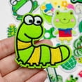 thumbnail image 2 of 23PCS Green Cute Cartoon Iron On Patch Set – Frog, Leaf, Animal & Nature Embroidered Appliques for DIY Clothes & Crafts, 2 of 2