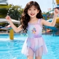 thumbnail image 6 of MuXiKeJi Clothes Girls Swimsuit One Piece Color Contrast Trim Bathing Suit Ruched Tie-Back Padded Swimwear 7-16Y, 6 of 8