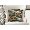 thumbnail image 2 of Ambesonne Mid Century Modern Throw Pillow Cover Pack of 2, Groovy Mountains, 2 Pcs-36"x36", Teal Pale Vermilion Pearl, 2 of 5