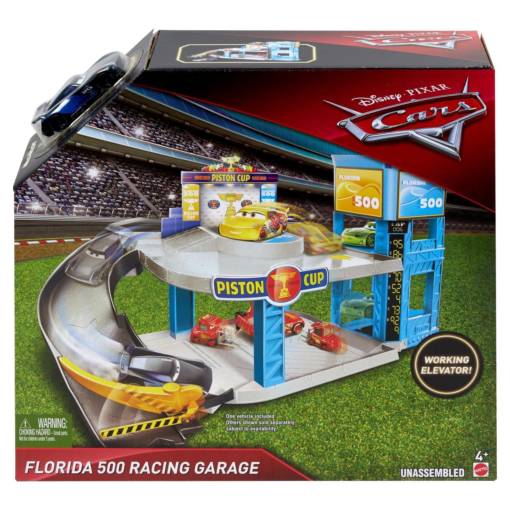 カーズ マテル FLORIDA 500 RACING GARAGE プレイセット Open Box Mattel Disney and Pixar Cars Playset with Lightning