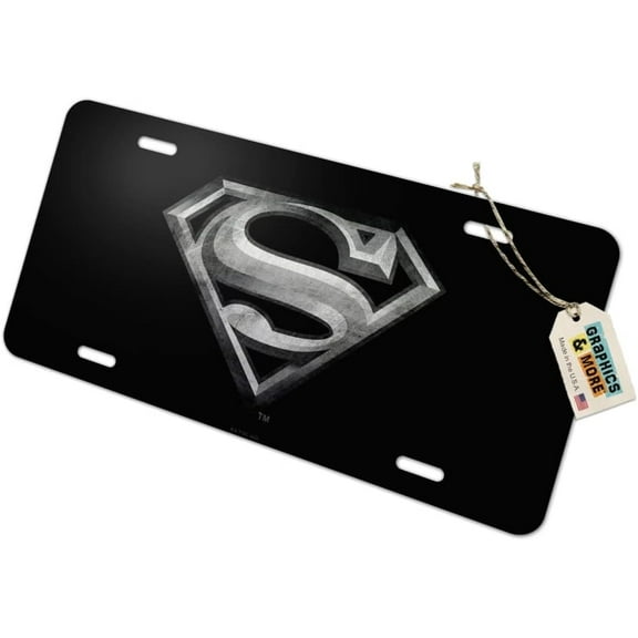 GRAPHICS & MORE Superman Steel Logo Novelty Metal Vanity Tag License Plate