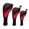 thumbnail image 1 of 3Pcs Durable Golf Driver Headcover Equipment Red, 1 of 8