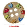 thumbnail image 4 of Botones de Madera ANGGREK Coloridos 100 Uds Redondos para Manualidades DIY, 4 of 8