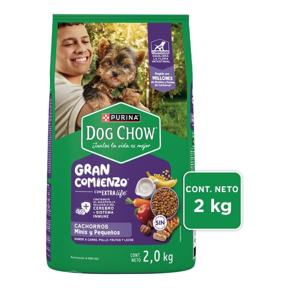 Alimento para Perro Dog Chow Extra Life Cachorro Minis y Pequeños Carne y Pollo 2 kg