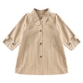 thumbnail image 6 of DJDLJWCJ Teen Girls Trench Coat (1-12) Double Breasted Mid-Length Cotton Spring Fall Casual Outerwear with Pockets Khaki Size 12, 6 of 9
