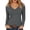 Dark Gray, variant on tarylea Womens Tops Long Sleeve V Neck Fitted Crop Tops Casual Fall Comfy Solid Color Basic T-Shirts