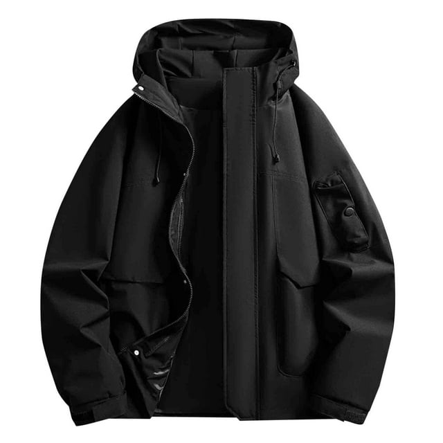 Trench-Coat Imperméable Unisexe avec Poches Zippées pour Hommes et Femmes
