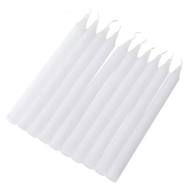 Amdohai Unscented Straight Taper Candle 10 pcs 6.7-inch Long Candles for Birthday
