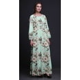 thumbnail image 2 of Bimba Moss Georgette Floral & Bird Printed WomenÃ¢â‚¬â„¢s Long Sleeve MaxiÃ‚Â&nbsp;DressÃ‚Â&nbsp;Elastic Waist Gown-XSmall, 2 of 5
