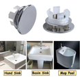 thumbnail image 4 of 4 Pack Sink Basin Overflow Trim Ring Solid Brass Bathroom Sink Trim Overflow Cover Insert In Hole Round Caps, Double Layer Copper Solid Chrome-Good-Yv, 4 of 5