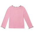 thumbnail image 2 of 1/2 Pack Girls Cute Cat Ruffled Turtleneck T-Shirts Tops Causal Long Sleeve Basic Shirts Hoodies Knitwear For Toddler Girl 1-8 Years, 2 of 9