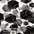 thumbnail image 2 of Black Shower Curtain, Black Grey Abstract Geometric Modern Grid Pattern Minimalist Bath Curtains Waterproof Fabric with Hooks for Home Decor, 72Wx78H, 2 of 6