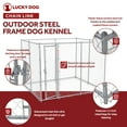 thumbnail image 3 of Lucky Dog 10 x 10 Ft. Heavy Duty Outdoor Chain Link Dog Kennel Enclosure w/ Door, 3 of 12
