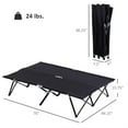 thumbnail image 7 of Demifill 2-Person 50" Extra Wide Folding Camping Cot for Adults - Black, Portable Elevated Camping Bed with Carry Bag for Beach & Hiking, 7 of 7