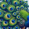 thumbnail image 5 of Awypu Shower Curtain Set Vintage Animal Peacock Green Feather Waterproof Bathroom Curtain Multiple Sizes White, 5 of 7