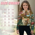 thumbnail image 7 of Xoenoiee Cat Butterfly Flower Print Girls' Sweatshirts Half Zip Up Pullover Crop Tops for Girls Long Sleeve Hoodie Sweater Cropped Sweatshirt, Size 7-8 Years, 7 of 7