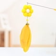 thumbnail image 2 of Fake Feather Cat Wand Flower Pom Pom Bell Kitten Interactive Toy Pet Wand Toy, 2 of 10