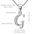 thumbnail image 4 of Juwaliy Collar de Inicial para Mujer Dije Letra G Plata de Ley 925 con Monograma Incrustado Dije de Alfabeto Personalizado Nombre Joyería Regalo para Madre Esposa Hija, 4 of 9