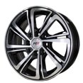 thumbnail image 2 of Rin 14X5.5 4-100/114.3 PRW Mod: P209 ET35 CB73.1 GLOSS BLACK MACHINE FACE PRW P209, 2 of 6