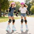 thumbnail image 2 of Costway 4 Sizes Adjustable Quad Skates with Light-up Wheels Safety Protection for Ages 13+ Blue, 2 of 10