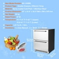 thumbnail image 3 of BENTISM UnderCounter Refrigerator, Silver, 3 of 9