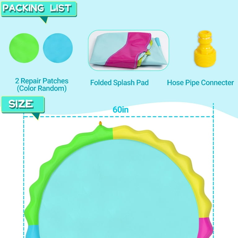 Niubya 60" Non-Slip Splash Pad For Kids & Dogs photo 6