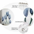 thumbnail image 7 of Shower Curtains Navy Blue Tulip Bath Curtain Plant Floral Waterproof Bathroom Shower Curtain Set with Hooks Decoration 36 x 72 Inches, 7 of 7