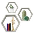 thumbnail image 1 of Set de 3 Repisas Flotantes Estilo Panal para Pared Blanco Liso Onstore Repisa Flotante Panal, 1 of 2