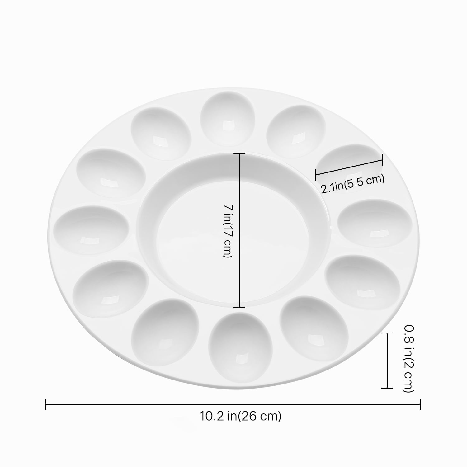 Deviled Egg Tray - Ceramic White Porcelain 12 Cup Eggs Serving Tray Catering Platter for Hard Boiled Devil Eggs & Deserts Unique Decorative Kitchen Holder Dish Plate Palette