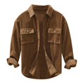 thumbnail image 1 of XDZJLR Men Shirt Spring And Winter Cargo Loose Pocket Coat Shirts for Men, 1 of 7