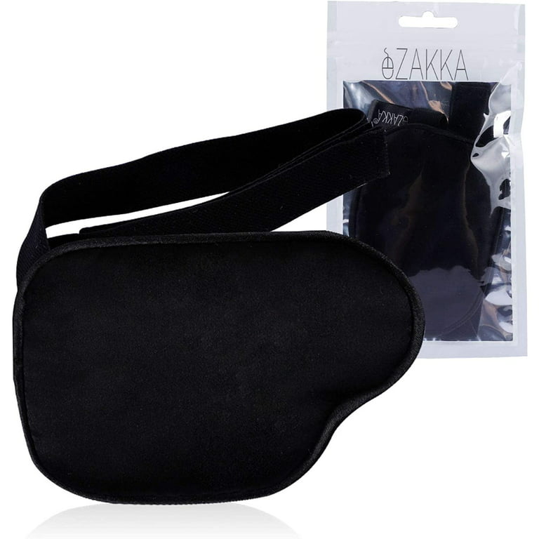 eZAKKA Eye Patches for Adults, Lazy Eye Patch Eyepatch for Amblyopia  Strabismus with Buckle, Black (Right)