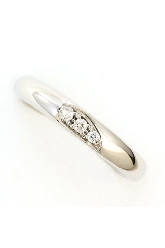 Pre-Owned PT950 Platinum Ring with 0.05 ct Diamond, Total Weight 4.2g Condition.