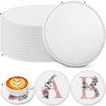thumbnail image 4 of 24 Pieces Round Sublimation Coasters 4 Inch Sublimation Coasters Blank Non-Slip Round Heat Transfer Coasters for, 4 of 5