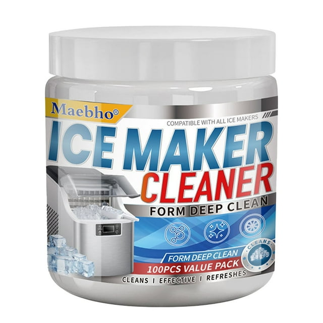 Ice Machine Cleaner Maker Descaler 100 Clean Tablets Compatible with Opal Ge Profile Scale Remover for Countertop Ice Makers