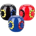 thumbnail image 2 of Creative Magic Cube Little Magic Beans Magic Rainbow Ball Puzzle Gyroscope Toy Intellectual Game for Kids (Red), 2 of 3