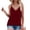 Wine, variant on DuoJiaJ Women Casual Summer V-Neck Camis Top Solid Color Blouse Spaghetti Strap Camisole Top Summer Tank Tops Women Black XL