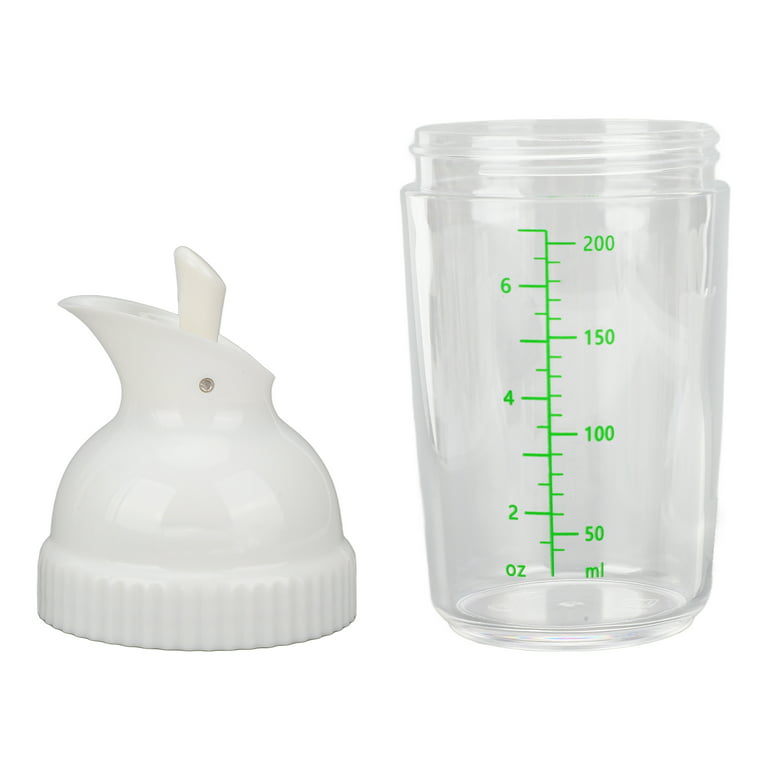 Salad Dressing Shaker, Easy To Operate 200ml Salad Dressing Container  Prevent Leakage Durable For Kitchen White 