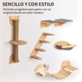 thumbnail image 3 of Repisas para gatos pared juego de 6 piezas muebles para gatos montados en la pared con puente escalones y rascador, 3 of 8