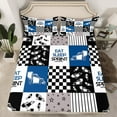 thumbnail image 2 of Manfei Boys Construction Truck Queen Sheet Sets, Tractor Machinery Flat Sheet, Cartoon Vehicle Theme Queen Fitted Sheet, Lightweight Room Decor, 4-Piece, 2 of 7