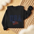 thumbnail image 2 of Tnhcen Women's 4th of July Sweatshirt, Patriotic USA Graphic Pullover, Long Sleeve Crewneck Casual Loose Fit Top, No Hood Fleece Sweater, Sizes S-2XL, 2 of 5