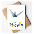 thumbnail image 1 of Origa Crane Geometric Shape Wedding Cards Congratulations Greeting Envelopes, 1 of 3