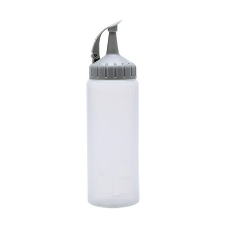 

PNNJI Kitchen Squeezes Type Leak-Proof Oil Pot Transparent Sauces Bottle with Scale - (B)