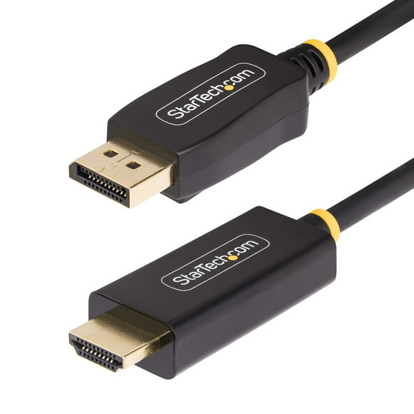 StarTech.com 3.3ft (1m) DisplayPort to HDMI Adapter Cable, 4K 60Hz with HDR, DP to HDMI 2.0b, Active Video Converter, Di