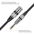 XLR Microphone Cable to Mic Jack 1/4 TRS Cable 6.35mm/6.5mm Male to XLR